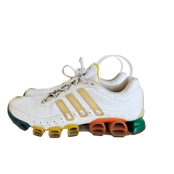 adidas White and Multicolor Athletic Shoes